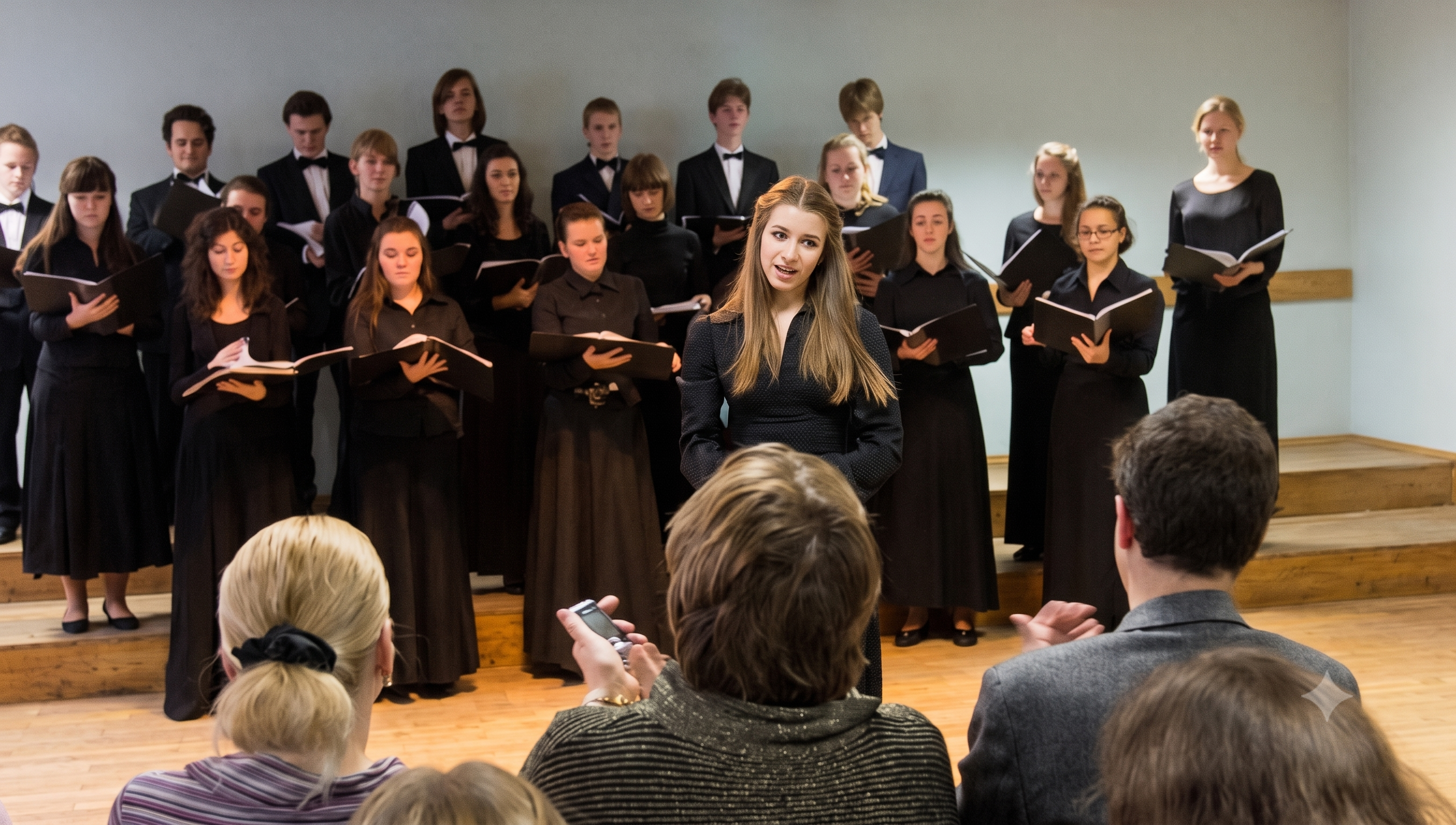 Mayya Aprosina, koordirigent in de regio Bornem, Puurs en Temse, conducting